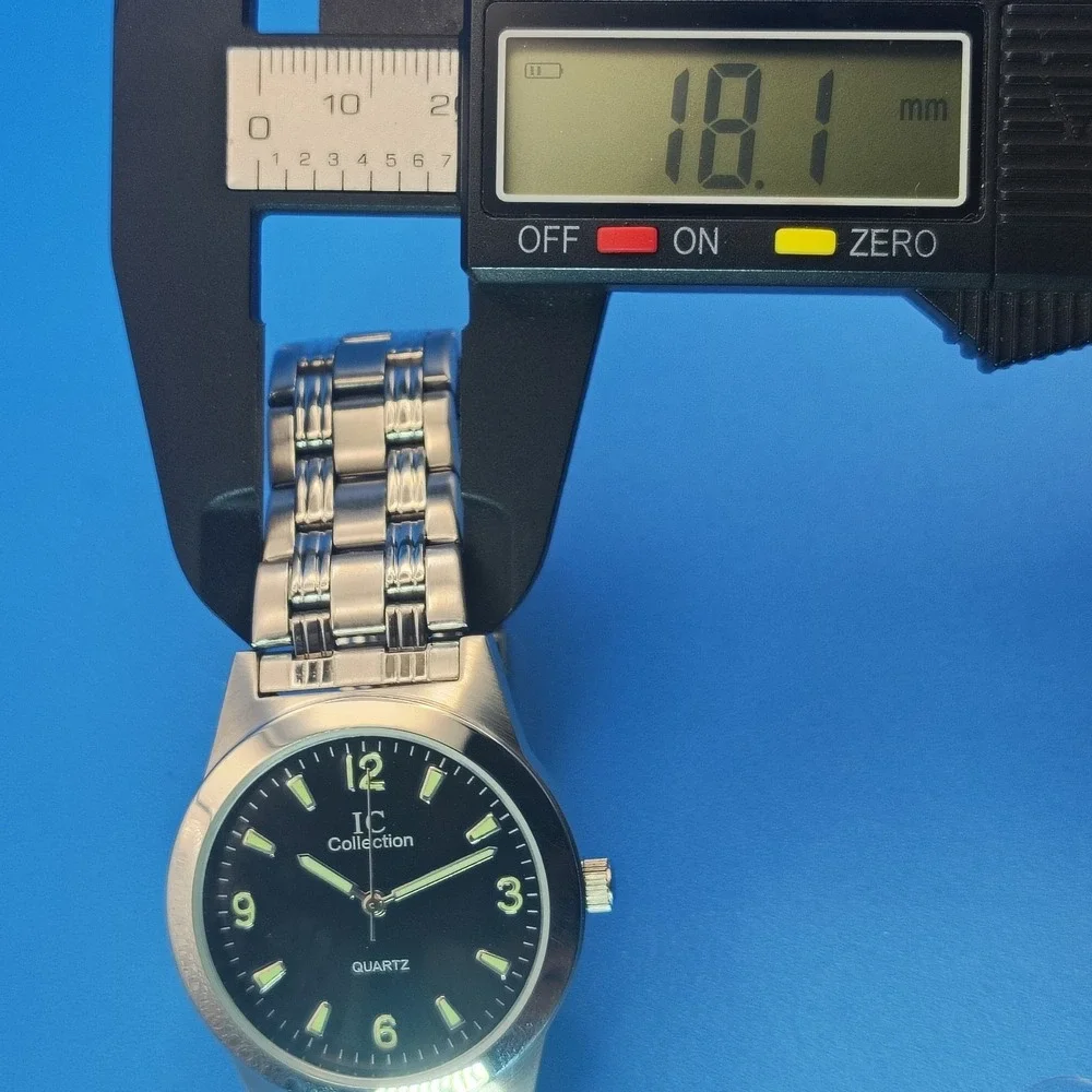 New! Vintage 2001 IC Collection 38mm Mens Quartz‎ Fashion Dress Watch Lume *NOS